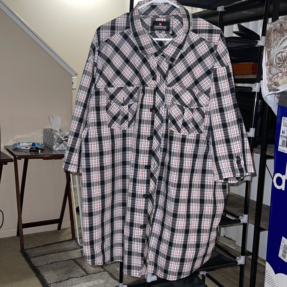 5XLB South Pole Mens Casual Dress Shirt